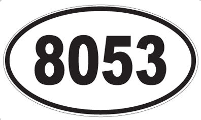 8053 - Oval Sticker