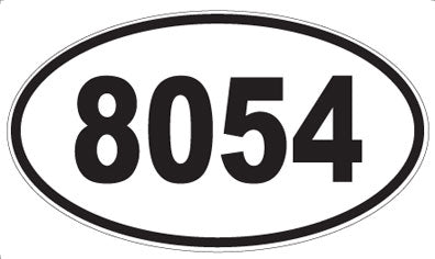 8054 - Oval Sticker