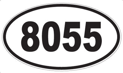 8055 - Oval Sticker