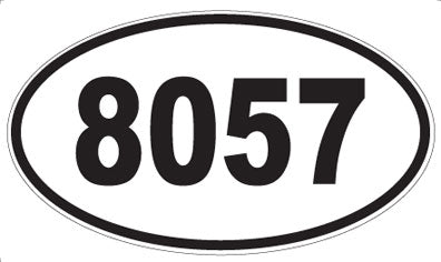 8057 - Oval Sticker