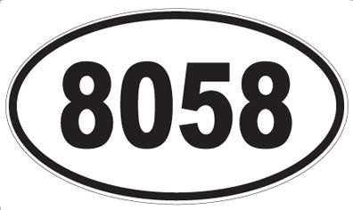 8058 - Oval Sticker