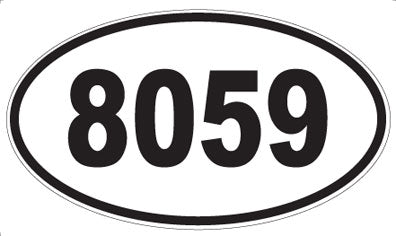 8059 - Oval Sticker