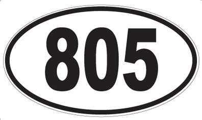 805 - Oval Sticker
