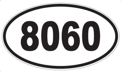 8060 - Oval Sticker