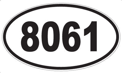 8061 - Oval Sticker