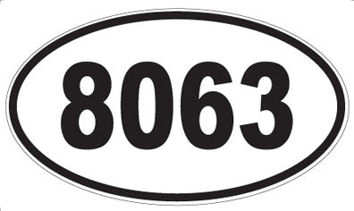 8063 - Oval Sticker