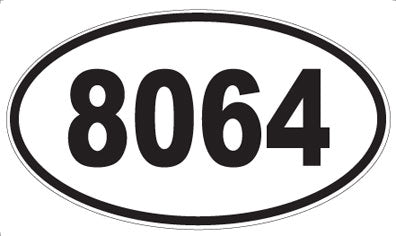 8064 - Oval Sticker
