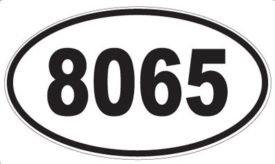 8065 - Oval Sticker