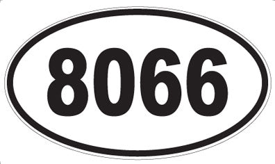 8066 - Oval Sticker