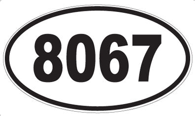 8067 - Oval Sticker