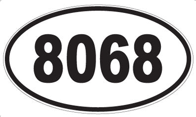 8068 - Oval Sticker
