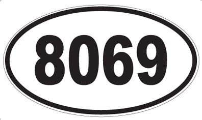 8069 - Oval Sticker
