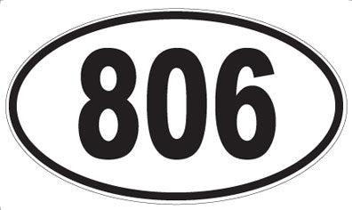 806 - Oval Sticker