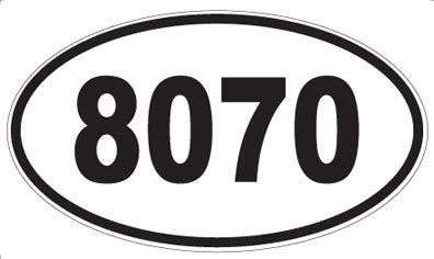 8070 - Oval Sticker