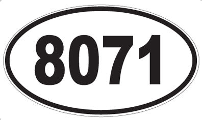8071 - Oval Sticker
