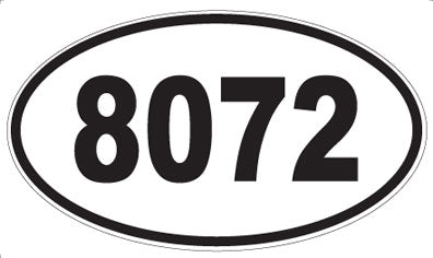 8072 - Oval Sticker