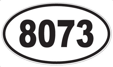 8073 - Oval Sticker