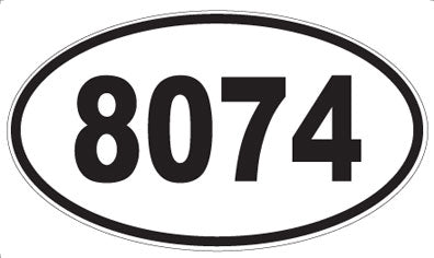 8074 - Oval Sticker
