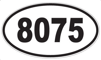 8075 - Oval Sticker