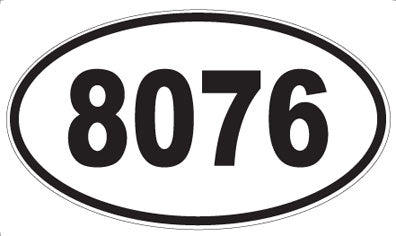 8076 - Oval Sticker