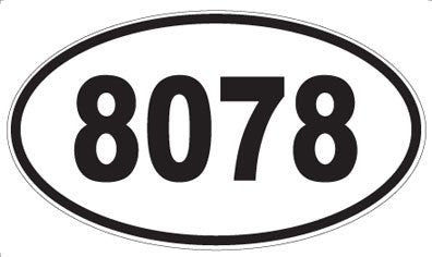 8078 - Oval Sticker