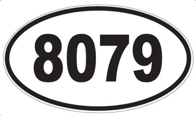 8079 - Oval Sticker