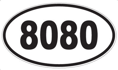 8080 - Oval Sticker