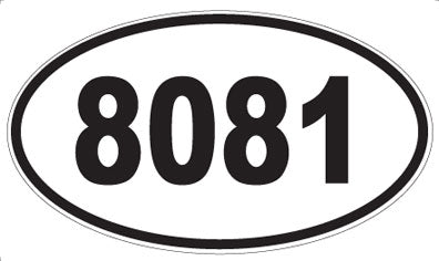 8081 - Oval Sticker