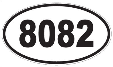 8082 - Oval Sticker