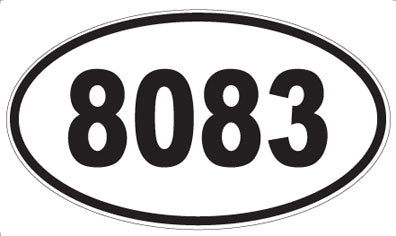 8083 - Oval Sticker
