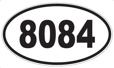 8084 - Oval Sticker