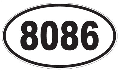 8086 - Oval Sticker