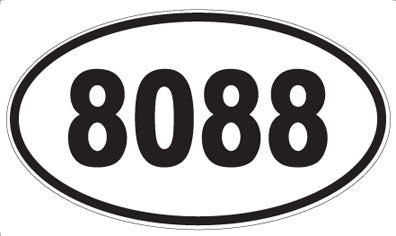 8088 - Oval Sticker