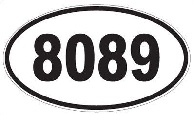 8089 - Oval Sticker