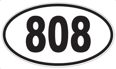 808 - Oval Sticker