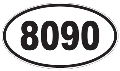 8090 - Oval Sticker