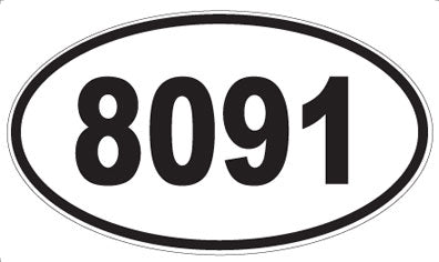 8091 - Oval Sticker