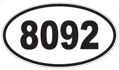 8092 - Oval Sticker