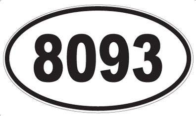 8093 - Oval Sticker