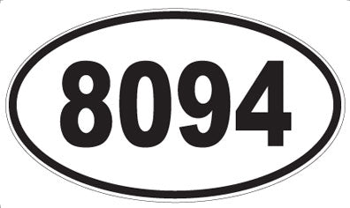 8094 - Oval Sticker
