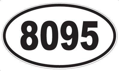 8095 - Oval Sticker