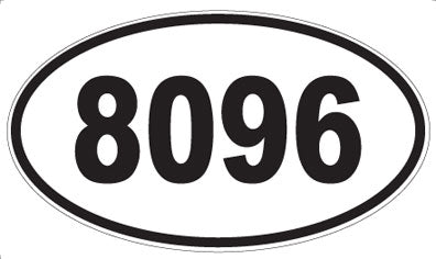 8096 - Oval Sticker