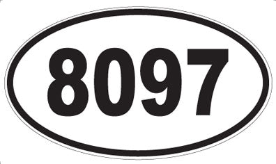 8097 - Oval Sticker