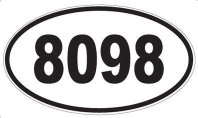 8098 - Oval Sticker
