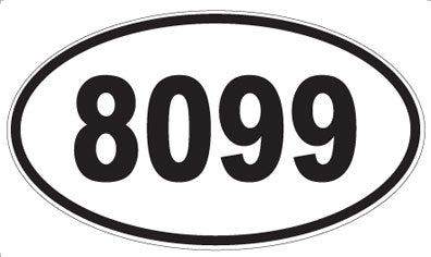 8099 - Oval Sticker