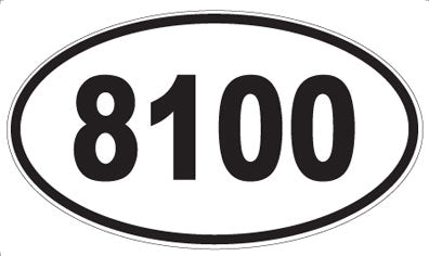 8100 - Oval Sticker