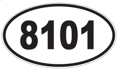 8101 - Oval Sticker