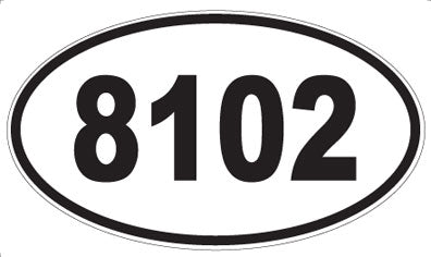 8102 - Oval Sticker