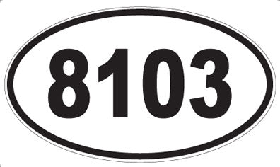 8103 - Oval Sticker