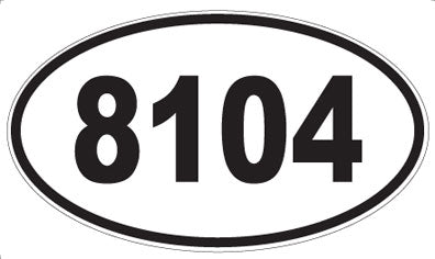 8104 - Oval Sticker